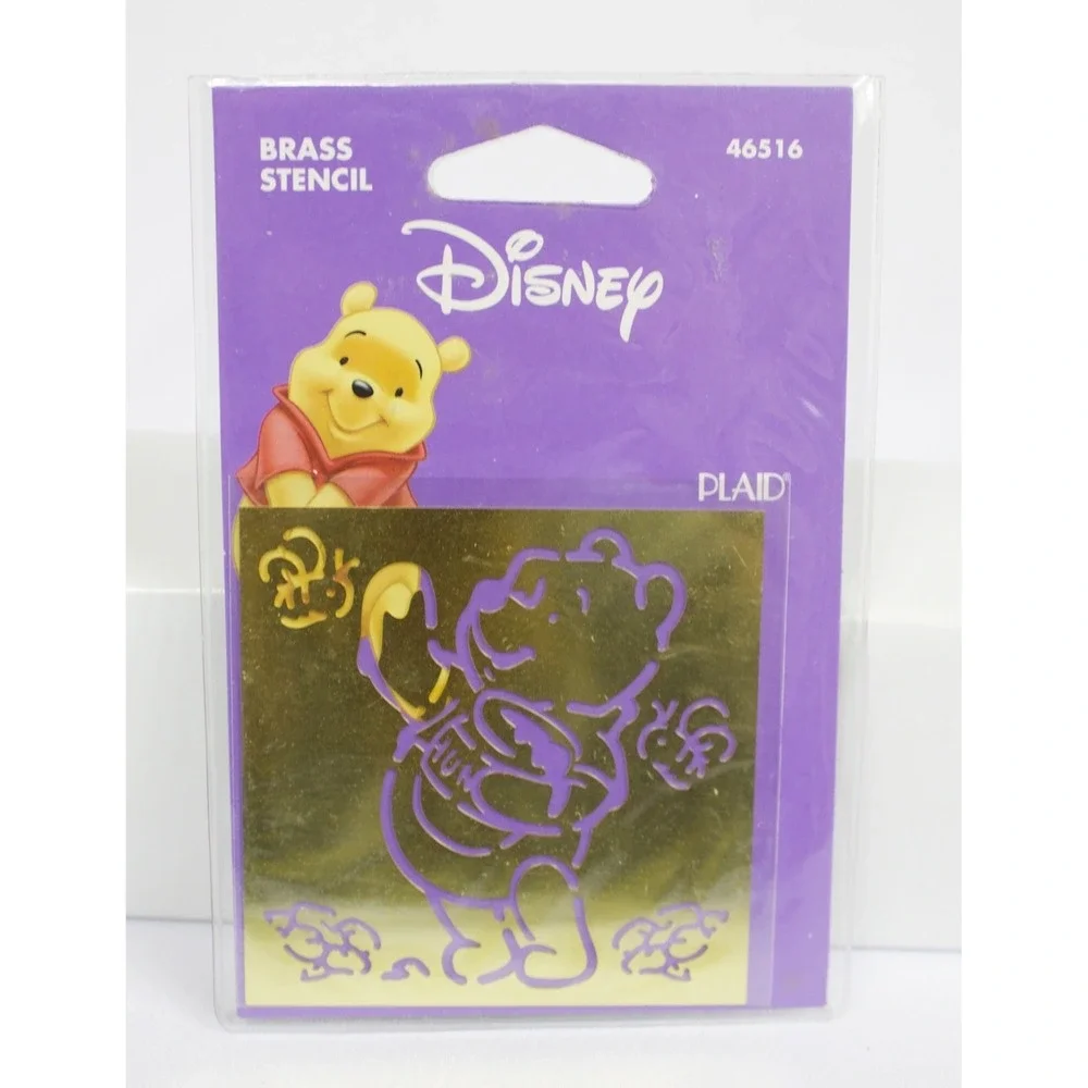 Disney‎ & Winnie the Pooh Brass Stencils Plaid Lot of 4 NEW